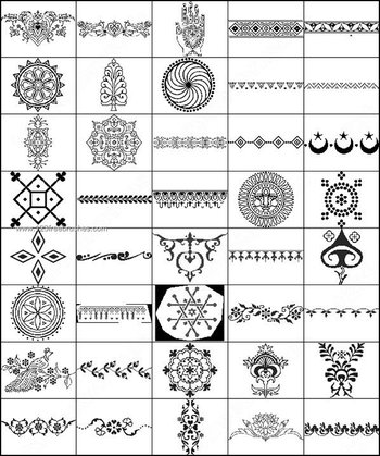 Free Henna Decorative Brushes Photoshop