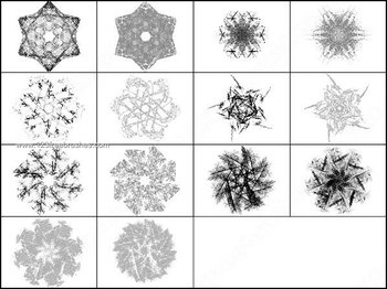 Fractals Snowflakes Brushes Photoshop
