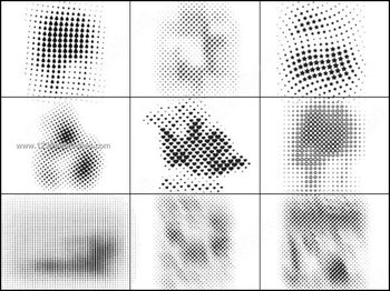 Halftone Elements Vector Photoshop Brushes