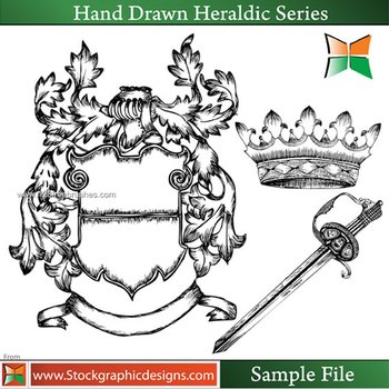 Coat of Arms Hand Drawn Heraldic  Lion Photoshop Brushes