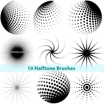 Free Halftone Photoshop Brushes