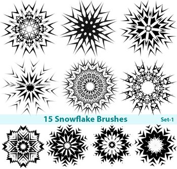 Snowflake Free Photoshop Brushes -Set-1