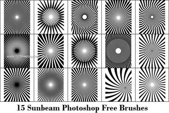 Sun Rays Free Photoshop Brushes