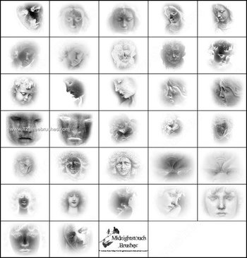 Stone Face Brushes Photoshop