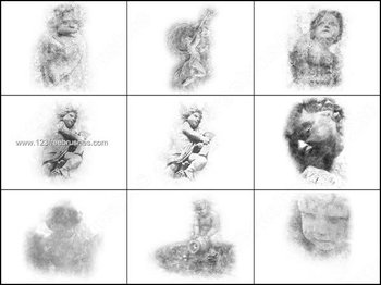 Cupid Angel Statue Brushes