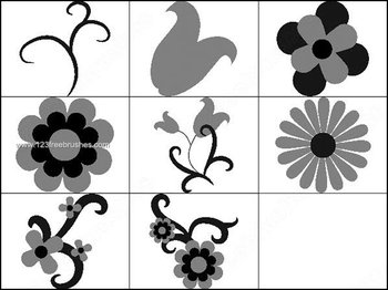 Photoshop Brushes Flower Shapes