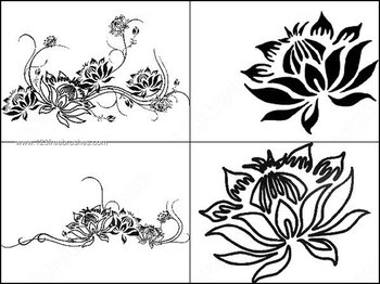 4 Lotus Brushes for Photoshop CS2
