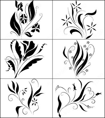 Set of Flower Brushes