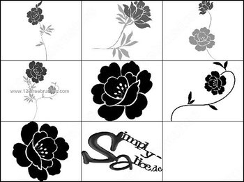 Free Rose Flower Photoshop Brushes
