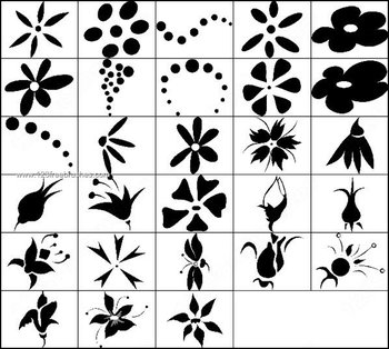Flower Silhouettes Brushes for Photoshop 7