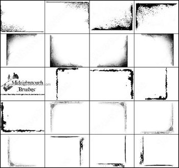 Grunge Corners – Border Brushes for Photoshop