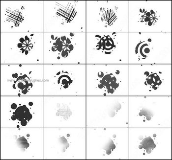 20 Grunge Splatter Brushes Free