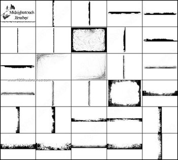 Frames – Corners – Grunge Edge Photoshop 7 Brushes