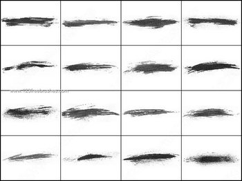 Horizontal Smudges Brushes for Photoshop 7