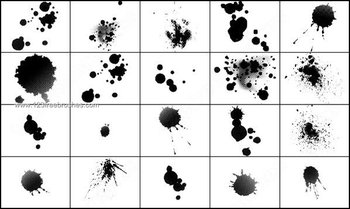Blood Splatters Photoshop Brushes Free