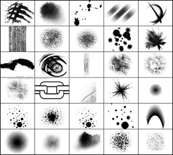 Free Grunge Spray Photoshop Brushes