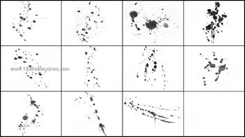 Splatter Photoshop Brushes Pack Free