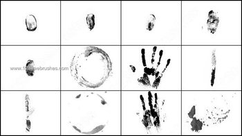 Finger Prints – Hand Prints – Stains Brushes Photoshop 7