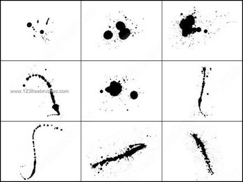 Free Paint Ink Splatter Brush Set