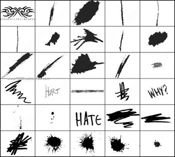 Ink Splatter and Paint Stroke Brushes