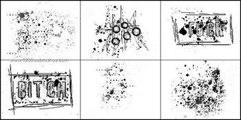 Splatter Brush Frame Photoshop