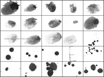 Finger Print Ink Brushes Photoshop