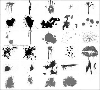 Photoshop Brushes Ink Splatter – Lips Print