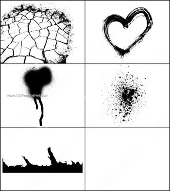 Destroy Elements – Splatter – Edges – Strokes – Ink Spray Vector and Photoshop Brushes