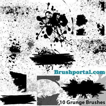 Free Grunge and Splatter Brushes