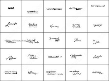 Text Brushes for Photoshop 7