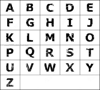 Alphabet Letters Photoshop Brushes