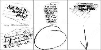 Dirty Notebook Text Brushes