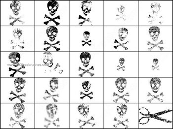 Free Grunge Skull Brushes