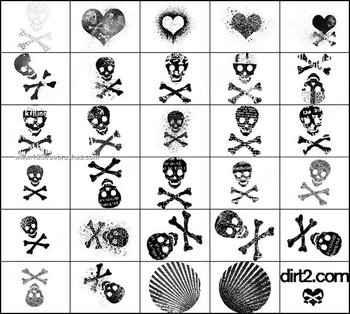 Free Brushes Heart – Skull