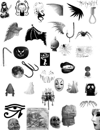 Wings – Spider Web – Lips and Skull
