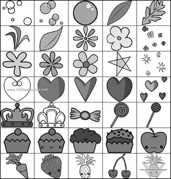 Cute Stuff Brushes – Flowers – Heart – Cake – Fruits – Shapes