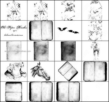 Old Books – Horse – Lion – Tiger Photoshop Brushes