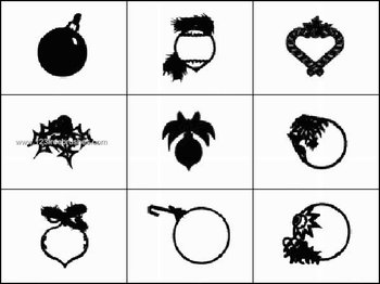 New Year Brushes – Ornaments – Wreath