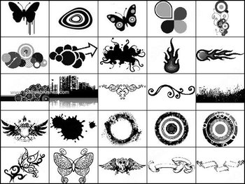 Tribal Swirls Ornament Shapes Brushes Photoshop