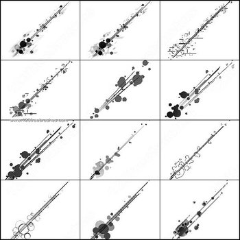 Photoshop Free Line Dots Brushes