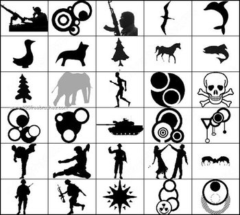 People – Animals – Shapes Silhouettes Photoshop Brushes