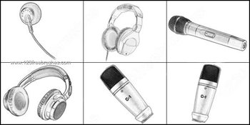 Microphone – Headphone Brushes Photoshop