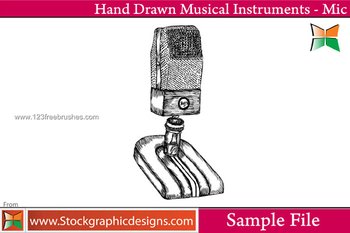 Hand Drawn Microphone Brushes Photoshop