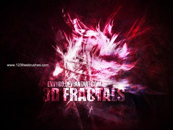 3D Abstract Red Fractal