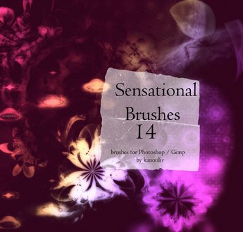 Abstract Background Brushes Set