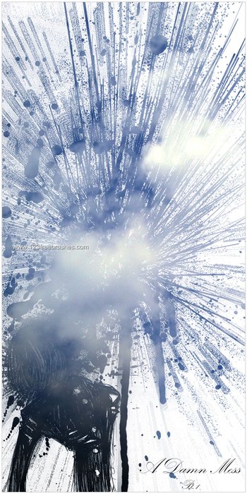 Abstract Grunge Splatter Fractal