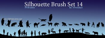 Animals and People Silhouette