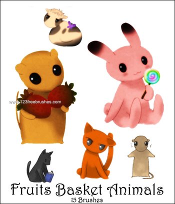 Fruits Basket Cartoon Animals