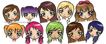 Cute Cartoon Girls