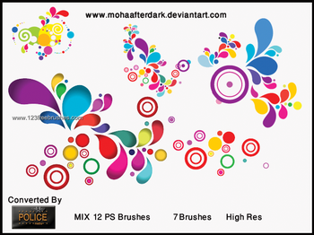 Colorful Floral Drops